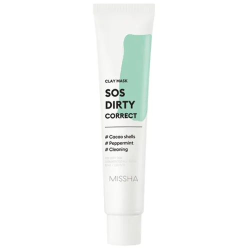 Очищающая глиняная маска для жирной и проблемной кожи лица Missha SOS Dirty Correct Clay Mask, 60 мл.