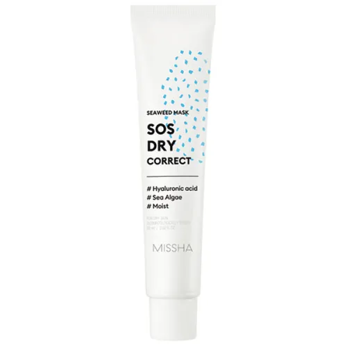 Очищающая глиняная маска для сухой кожи лица Missha SOS Dry Correct Clay Mask, 60 мл.