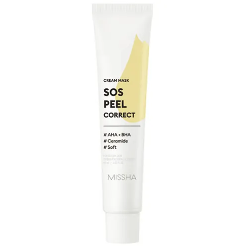 Очищающая глиняная маска для грубой и шероховатой кожи лица Missha SOS Peel Correct Clay Mask, 60 мл.